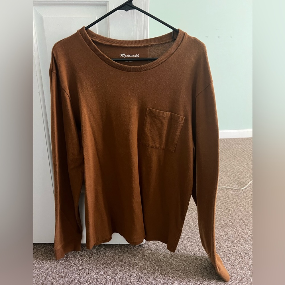 Madewell long sleeve pocket tee size medium